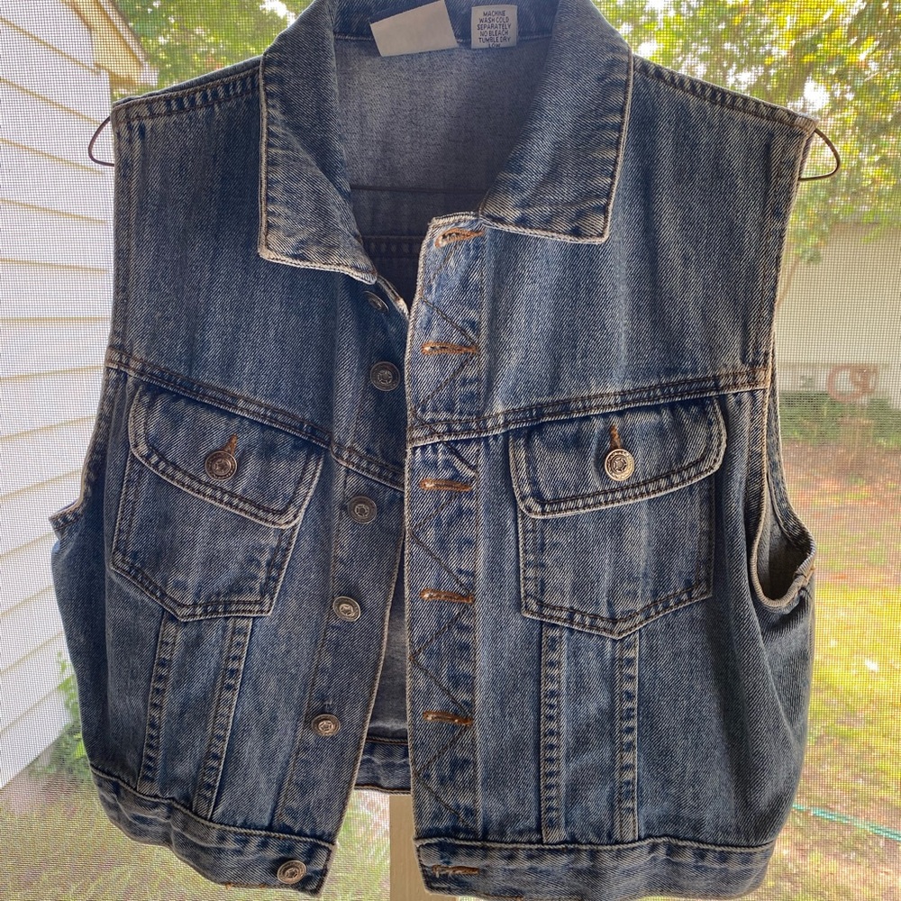 Denim Sleeveless Vest